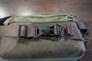 The Waterfield Hip Sling Magnetic Buckle, locked.