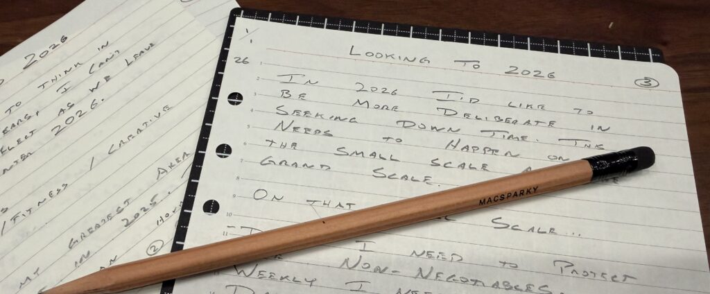 A picture of David's hand written Q1 Plan