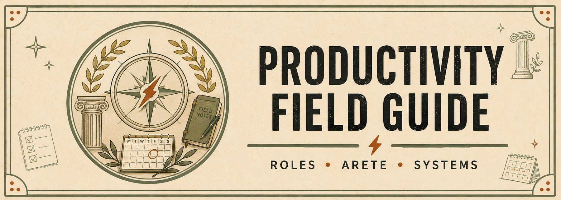 The Productivity Field Guide. Roles, Arete, Systems.