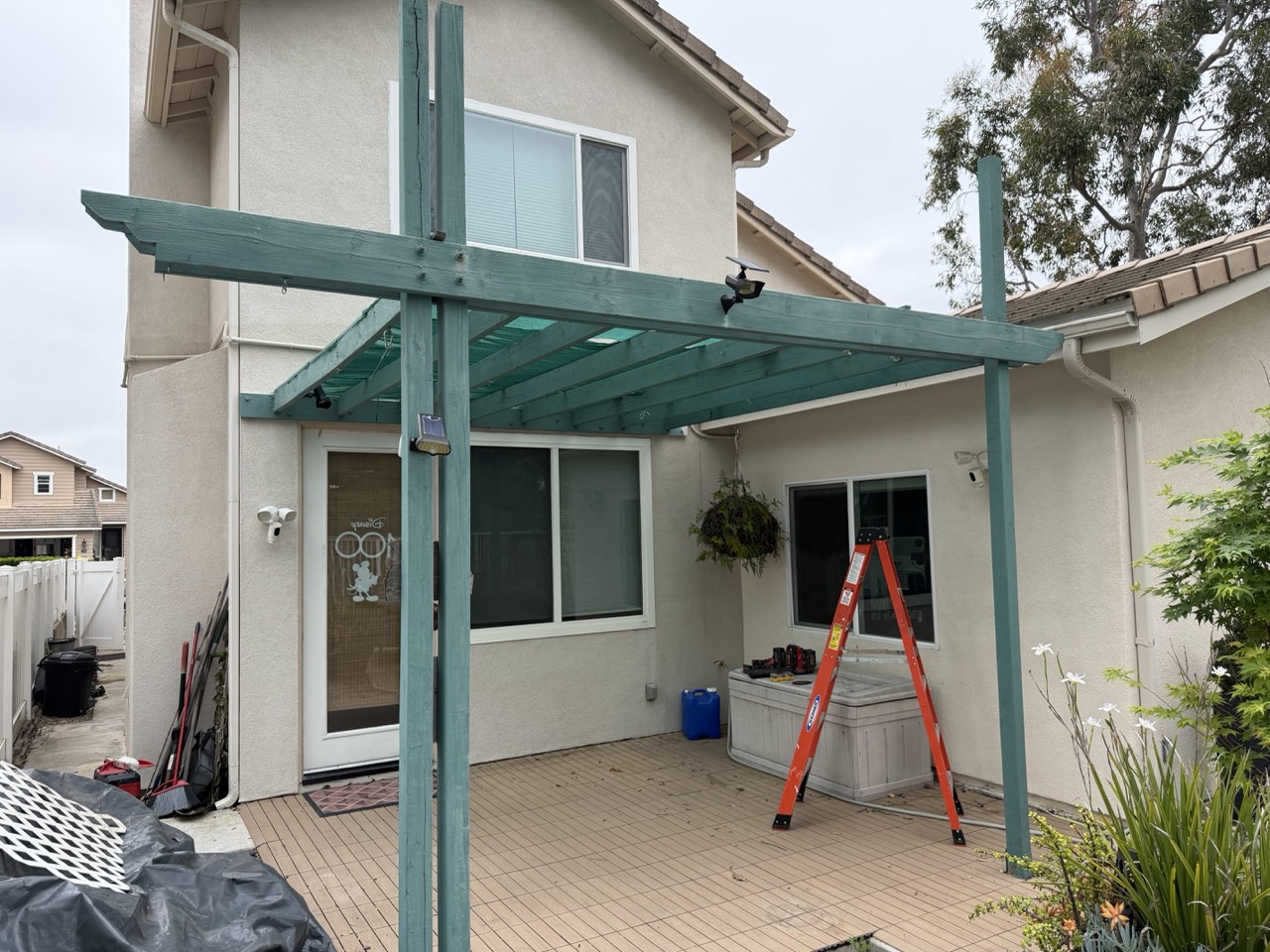 The old Douglas fir patio cover